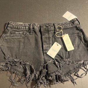 Forever 21 black denim Low Rise Shorts